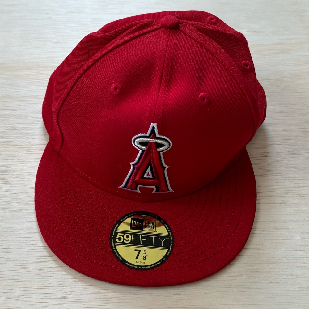 Los Angeles Angels New Era Authentic On-Field 59FIFTY Fitted Hat - Red sz 7 5/8